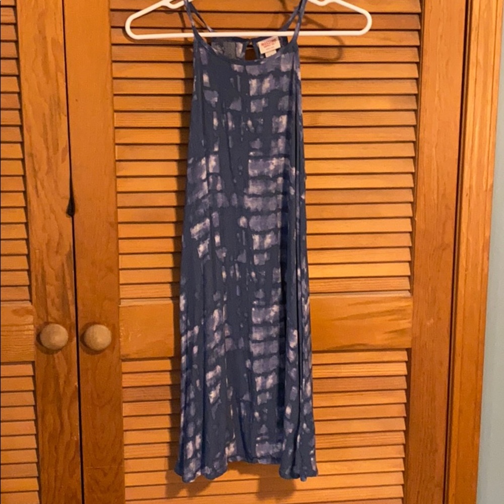Blue patterned summer dress